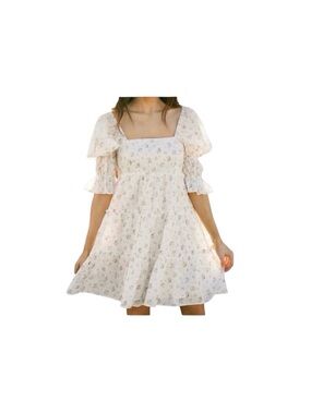 Storia Alexandra square neck floral mini dress - large